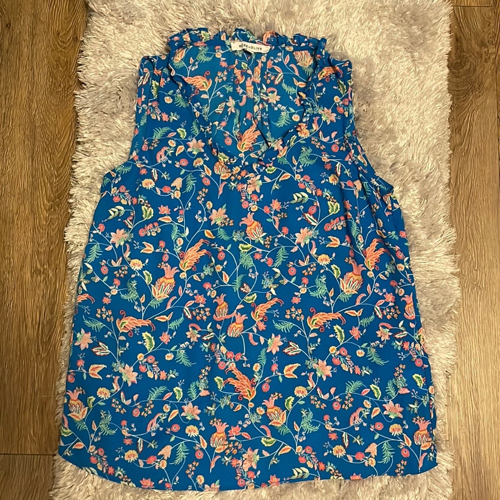 Rose + Olive Tank Size Small NWOT